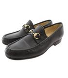 グッチ GUCCI ホースビットローファー シューズ Uチップ イタリア製 レザー 36.5 黒 ブラック /GV ■GY50