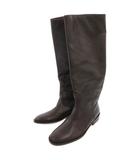 マックスマーラ MAX MARA ロングブーツ レザー 36.5 黒 ブラック /FF ■GY50