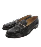 グッチ GUCCI ホースビット ローファー スリッポン レザー 36.5 黒 ブラック /FF ■GY50