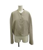 ザラ ZARA ノーカラージャケット ブルゾン ノーカラー M グレージュ /SH ■GY70