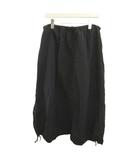ザラ ZARA スカート ロング丈 ドローストリング L 黒 ブラック ウエストゴム /KK ■GY70