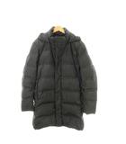 ユニクロ UNIQLO ダウンコート L 黒 ブラック フード付き 長袖 無地 311-400512 /MN24 ■ECD009