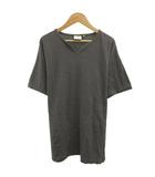 アヴィレックス AVIREX Tシャツ トップス Vネック ヘンリーネック 半袖 L グレー /CR ■ECB009