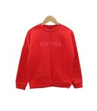 アディダス adidas トレーナー スウェット 140cm 赤 レッド ロゴ刺繍 裏起毛 /SM3 ■ECA009 女の子