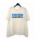 × スラッシャー THRASHER プリントロゴTシャツ 半袖 コットン XL ホワイト 白