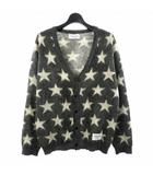 ワコマリア WACKO MARIA 12AW スター柄 モヘアカーディガン ニット XL グレー 12AW-KNT-08