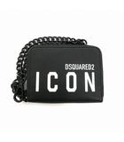 ディースクエアード DSQUARED2 23AW BE ICON CHAIN WALLET チェーン付き コンパクトウォレット 財布 UNI ブラック 黒 S82WA0039