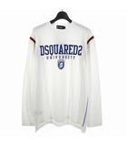 ディースクエアード DSQUARED2 UNIVERSITY T-SHIRT ロングTシャツ カットソー 長袖 XL ホワイト 白 S74GD1148