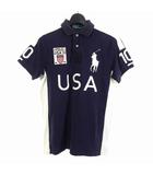 ポロ バイ ラルフローレン Polo by Ralph Lauren USA アメリカチームモデル ポロシャツ 半袖 S ネイビー 紺