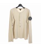 ルイヴィトン LOUIS VUITTON Long Sleeve Logo Patch ロングスリーブ ロゴ パッチ Tシャツ カットソー 長袖 L ベージュ 国内正規