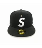 シュプリーム SUPREME Gold Cross S Logo New Era ゴールド クロス エス ロゴ ニューエラ キャップ 帽子 7 1/2 (59.6㎝) ブラック黒 国内正規