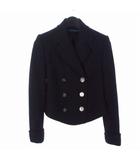 ラルフローレン RALPH LAUREN ウール ダブルジャケット メルトン ピンタック 4 ネイビー 紺 0491057JKT