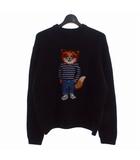 メゾンキツネ MAISON KITSUNE 25AW ドレスド フォックス インターシャ ウール ジャンパー ニット セーター S ブラック 黒 PM00806KH0002
