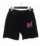 セントマイケル SAINTMICHAEL 25SS RIBON SAINT SWEAT SHORTS ショートパンツ ハーフパンツ S ブラック 黒 SM-HR8-0000-059