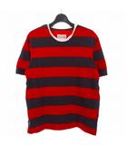 マルタンマルジェラ Martin Margiela ボーダー Tシャツ カットソー 半袖 44 レッド/グレー s50gc0498