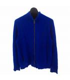 バーバリーブラックレーベル BURBERRY BLACK LABEL ワンポイントロゴ ニット ジップ ブルゾン セーター 2 ブルー 青 D1N07-706-24