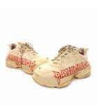 バレンシアガ BALENCIAGA Triple S Metal Logo Sneakers メタルロゴ トリプルエス 42 アイボリー
