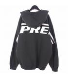 24SS Wrapped Half Zip Hooded Sweatshirt ハーフジップフーディ パーカー XL ウォッシュドブラック 黒