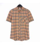 バーバリー BURBERRY ノバチェック シャツ 半袖 S ベージュ THTHAGAR129SAM