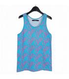 ジョイリッチ JOYRICH 総柄 タンクトップ S ブルー 青