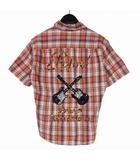 ピーピーエフエム PPFM チェックシャツ 半袖 スパンコール L マルチカラー 35-12IG47