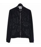 バレンシアガ BALENCIAGA シアーレース ブルゾン ジャケット XS ブラック 黒 384413 TNK42