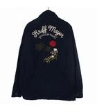 クリフメイヤー KRIFF MAYER K.MAYER 刺繍 ミリタリーシャツ 長袖 ジャケット M ネイビー 紺 1724001A