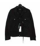 アンドゥムルメステール ANN DEMEULEMEESTER 22SS PATRICK 5-POCKETS HIGH COMFORT BLOUSON デニムジャケット ブルゾン 長袖 46 ブラック 黒 2201-M-JA40-D190-070 国内正規