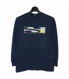 ステューシー STUSSY オールドステューシー 90S アメリカ製 ロングスリーブ ロンT Tシャツ カットソー 長袖 S ネイビー 紺