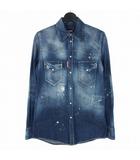ディースクエアード DSQUARED2 24SS FASHION WESTERN SHIRT ウエスタンデニムシャツ 長袖 44 インディゴ S74DM0795 国内正規