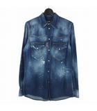 ディースクエアード DSQUARED2 24SS FASHION WESTERN SHIRT ウエスタンデニムシャツ 長袖 48 インディゴ S74DM0795 国内正規