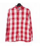 グッドイナフ GOODENOUGH 90S ブロックチェックシャツ ネルシャツ 長袖 M レッド ホワイト
