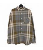 ノースフェイス パープルレーベル THE NORTH FACE PURPLE LABEL Flannel Plaid Field Shirt フランネルプレイドフィールドシャツ チェックシャツ L カーキ N25FG097