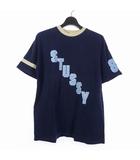 ステューシー STUSSY オールドステューシー 90S 白タグ Tシャツ 半袖 ロゴ プリント M ネイビー 紺