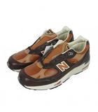 ニューバランス NEW BALANCE M991LB1 スニーカー イタリアンレザー US9.5 27.5cm 茶 ブラウン