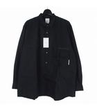ユニフォームエクスペリメント uniform experiment COTTON WEATHER FIELD BAGGY SHIRT コットンウェザーフィールドバギーシャツ 長袖 4 ブラック 黒 UE-240018