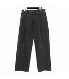  ウィムバイリドム WYM LIDNM TUCK WIDE LOOSE DEMNIM タックワイドルーズデニム ジーンズ パンツ M ブラック 黒 WYpt957