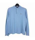 ポロ ラルフローレン POLO RALPH LAUREN ワンポイントロゴ ポロシャツ カットソー 長袖 M ブルー 青