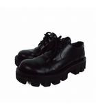 ルイヴィトン LOUIS VUITTON チェッカーローファー レースアップシューズ レザー 6 1/2 ブラック 黒 MT0224