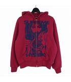 シュプリーム SUPREME × ヒステリックグラマー HYSTERIC GLAMOUR 24AW Thermal Lined Zip Up Hooded Sweatshirt サーマルジップアップフーディ パーカー S レッド 赤