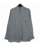 ステューシー STUSSY 90s 紺タグ ロゴ刺繡 チェックシャツ カットソー 長袖 L マルチカラー