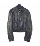 アクネ ストゥディオズ Acne Studios 24AW ショート丈 クロップド ライダース レザージャケット ブルゾン 上着 44 ブラック 黒 FN-MN-LEAT000282