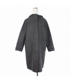 デミルクス ビームス Demi-Luxe BEAMS ロング ウールコート ジャケット 裏チェック 36 グレー 68-19-0070-673