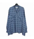  ヨーク YOKE 25SS BLURRED OMBRE PLAID OPEN COLLAR SHIRT オンブレチェックシャツ 長袖 4 ブルー系 YK25SS0946SH