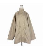 パトゥ PATOU 23SS オーガニックコットンジャカード ドローストリングパーカー ミリタリージャケット 36 ベージュ 23S-0U018-0074