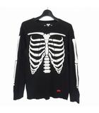シュプリーム SUPREME × ヘインズ Hanes 21AW Bones Thermal Crew ボーンズ サーマル クルー ボーン サーマルカットソー 長袖 L ブラック 黒