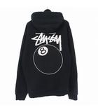 ステューシー STUSSY 8 Ball グラフィック パーカー フーディ L ブラック 黒