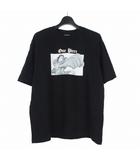  ワンピース ONE PIECE ルフィ グラフィック プリント Tシャツ カットソー 半袖 L ブラック 黒