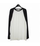 クロムハーツ CHROME HEARTS YNOT クロスパッチ ラグランスリーブ ロングスリーブTシャツ カットソー 長袖 L ホワイト ブラック 白 黒 国内正規