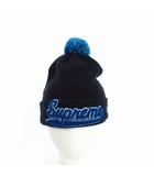 シュプリーム SUPREME × NEW ERA 16AW Chenille Script Bea ビーニー ボンボン ニット帽 ネイビー FW16BN36